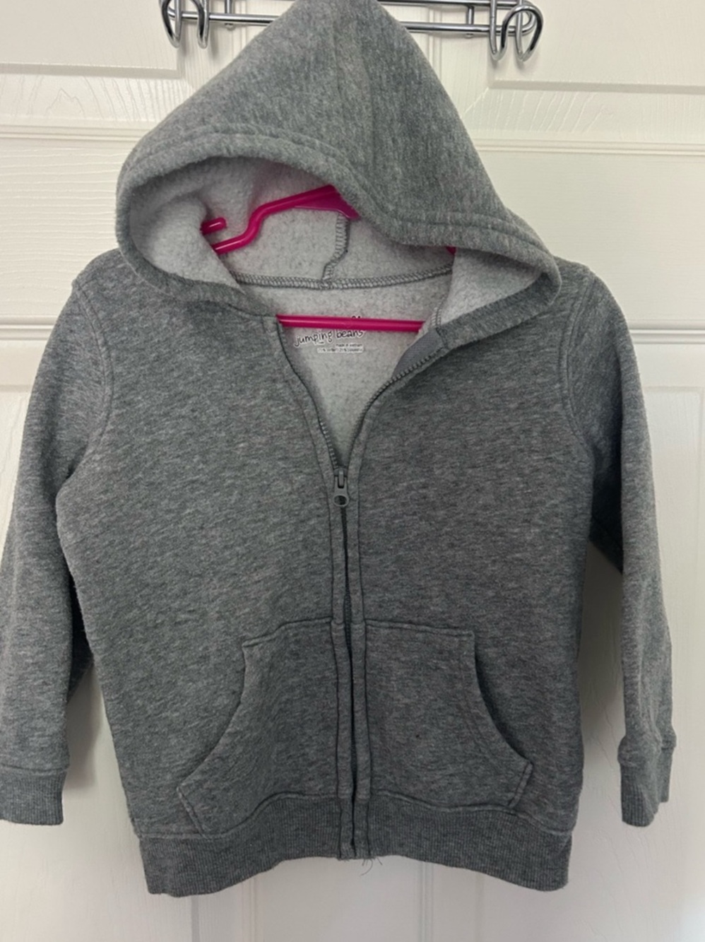 Baby Boys, Jumping Beans, Gray Full Zip Jacket Hoodie, 24 Months